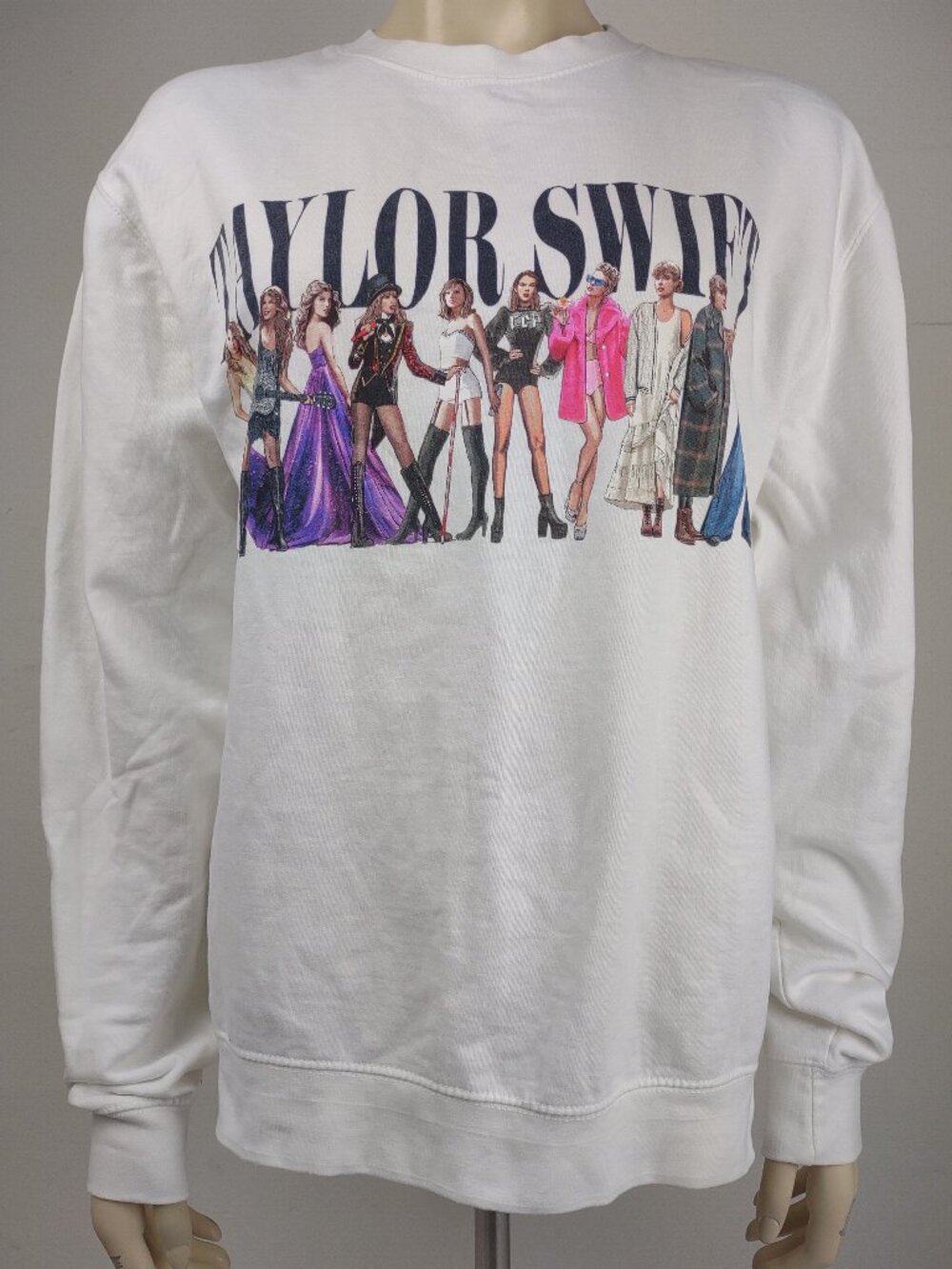 Taylor Swift Midnights white crew neck pullover sweatshirt adult Medium